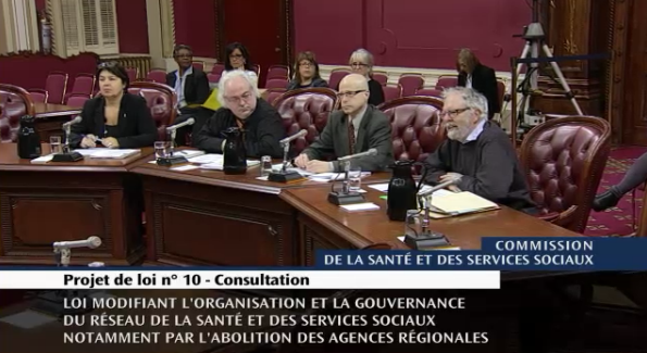 Projet loi 10 : Présentation du mémoire de la Coalition solidarité santé | 12 novembre 2014