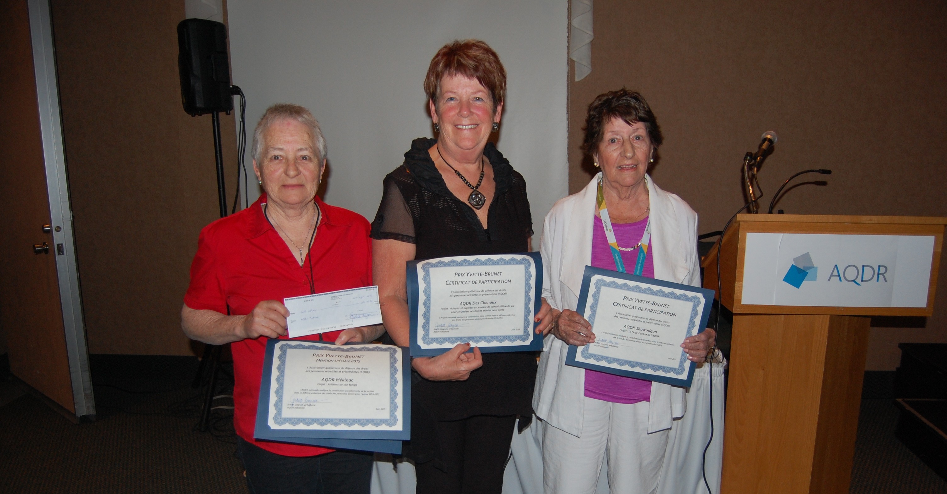 L’AQDR remet le Prix Yvette-Brunet | L’Hebdo du St-Maurice | 17 juin 2015