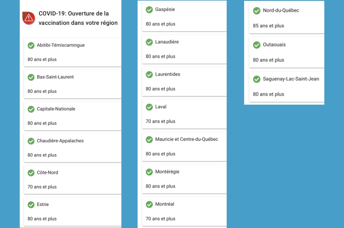 Vaccination au Québec: comment prendre rendez-vous