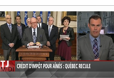 Québec ramène à 65 ans l’âge d’admissibilité au crédit d’impôt pour les aînés