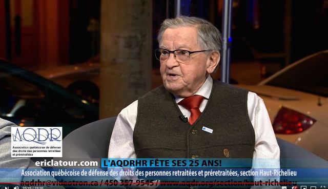 L’AQDR Haut-Richelieu fête ses 25 ans – Visionnement de la vidéo