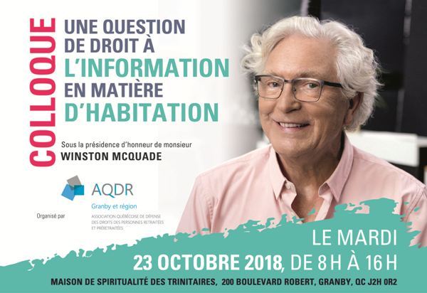 Colloque du 23 octobre 2018 de l’AQDR de Granby