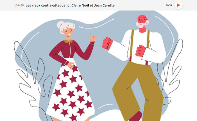 Émission Pélénope à Ici Première (Radio-Canada) : Les vieux contre-attaquent