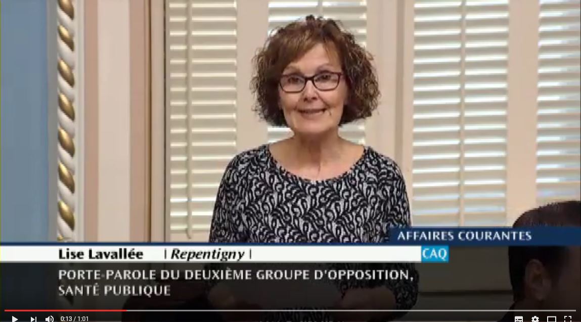 Les 15 ans d’existence de l’AQDR de l’Assomption soulignés à l’Assemblée Nationale du Québec