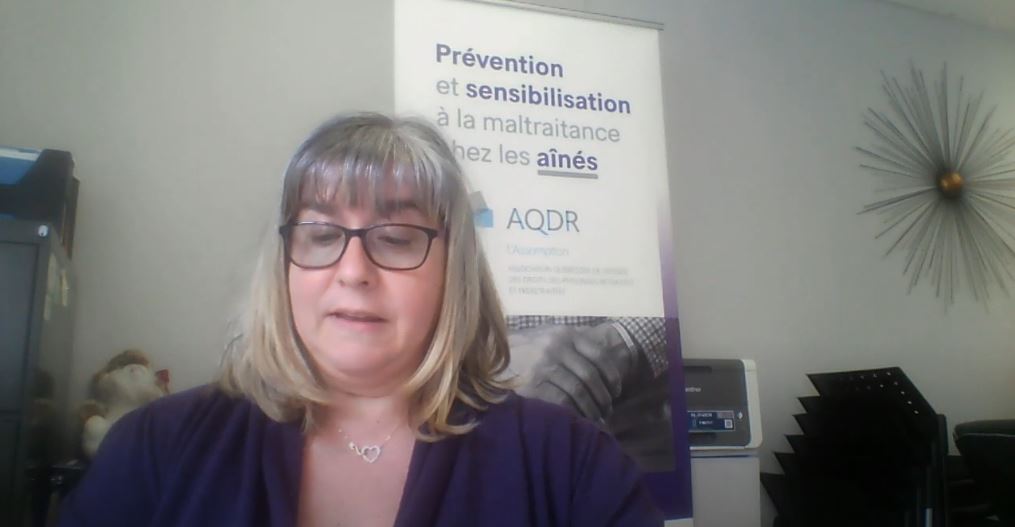 Visionnement de la capsule vidéo de l’AQDR L’Assomption pour la journée mondiale de lutte contre la maltraitance des aînés