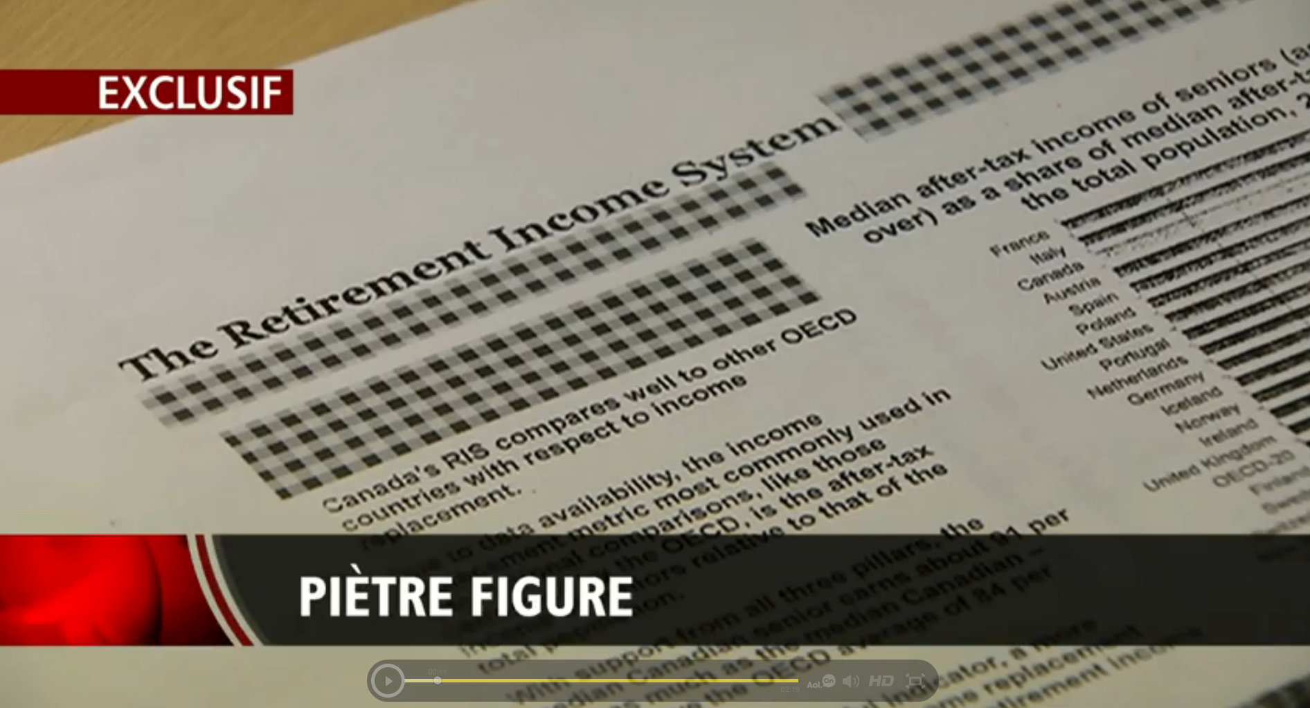 Le régime de retraite du gouvernement Harper fait piètre figure, selon un rapport | Radio-Canada | 23 août 2015